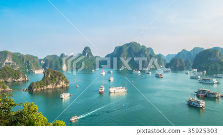 Halong Bay landscape view from the Ti Top island. 35925303