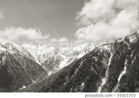 Snowfall season, Mt. Ashigatake mountain climbing (North Alps) 35925753