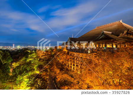 Light up show at Kiyomizu dera Temple in Kyoto Light up show at Kiyomizu dera Temple in Kyoto 35927826