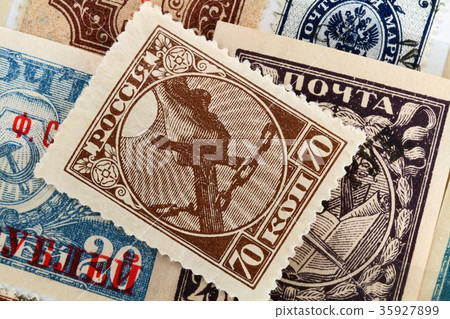 One of the first Soviet stamps 35927899