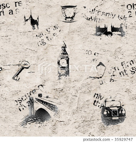 Newspaper London background Newspaper London background 35929747