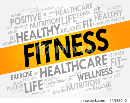 FITNESS word cloud collage - Stock Illustration [35932040] - PIXTA