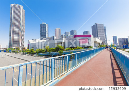 Cityscape with Tower Mansion and Shopping Mall Cityscape with Tower Mansion and Shopping Mall 35932609