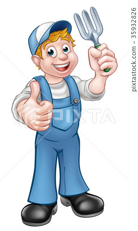 Cartoon Gardener Cartoon Gardener 35932826
