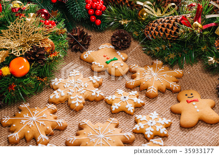Christmas gingerbread cookies homemade  35933177