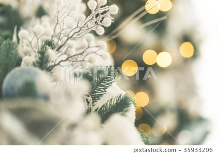 Defocused background Living room with christmas 35933206