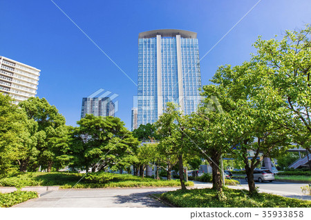 Landscape with office building 35933858