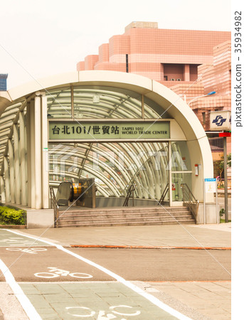 Closeup of Entrance MRT Station in Taiwan Closeup of Entrance MRT Station in Taiwan 35934982
