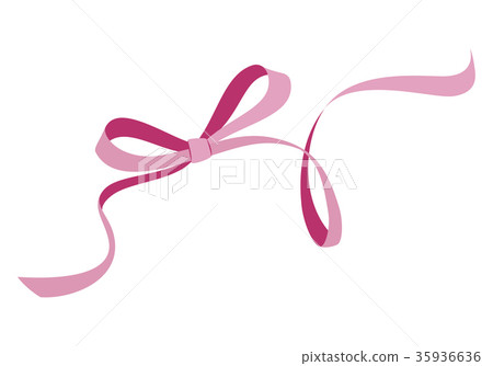 Pink ribbon bow isolated on white background. Pink ribbon bow isolated on white background. 35936636