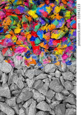 stones colored in different color ink on one half stones colored in different color ink on one half 35941213