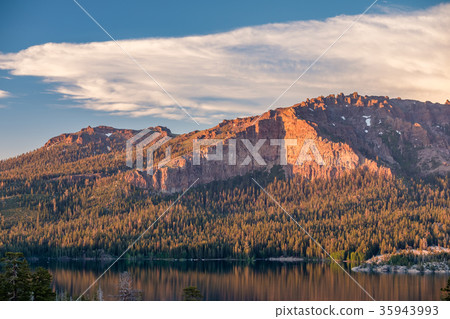 Sunset at Silver Lake, California 35943993