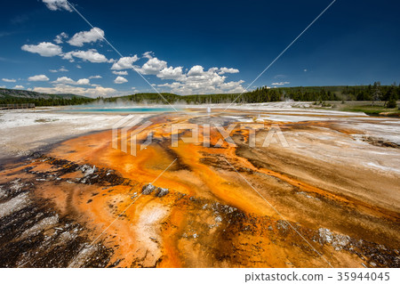 Hot thermal spring in Yellowstone Hot thermal spring in Yellowstone 35944045
