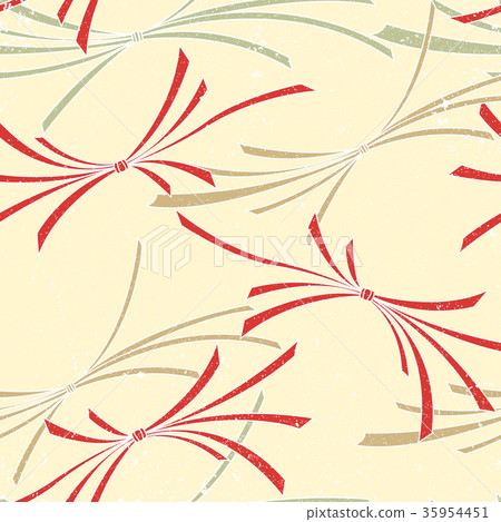 Red Japanese ribbon pattern seamless vector. Red Japanese ribbon pattern seamless vector. 35954451