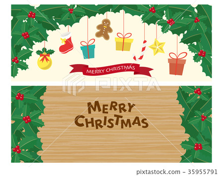 Merry Christmas Banner Material Set 35955791