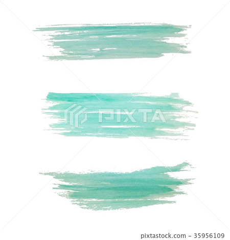 set of grunge artistic brush strokes in green set of grunge artistic brush strokes in green 35956109