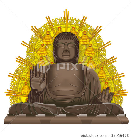 Big Buddha image of tourist destination Nara 35956478