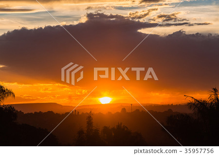 Scenic Sunset Clouds Landscape 35957756