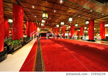 Grand Hotel, hotel, hall, city, red carpet, building architecture, Chinese architecture, Taipei City, banquet hall, lighting, court 35958239