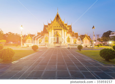White marble temple Bangkok Thailand White marble temple Bangkok Thailand 35959157