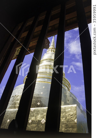 Window Frame of Wat Phra Singh Temple Chiang Mai 35959991