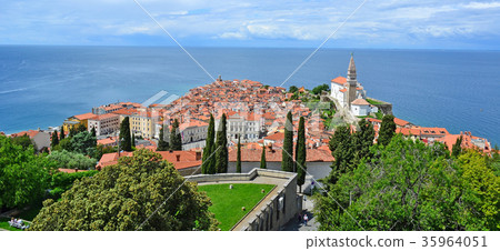 View of Piran town in Slovenia 35964051