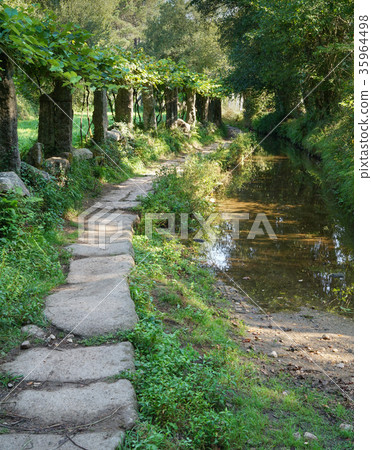Pilgrim trail, Camino de Santiago, Spain Pilgrim trail, Camino de Santiago, Spain 35964498