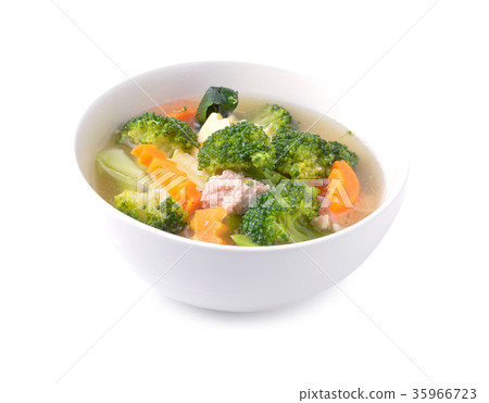 Thai healthy food boiled  broccoli 35966723