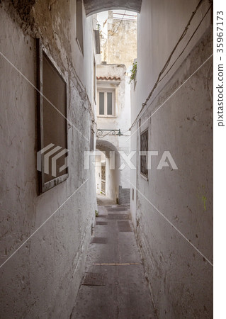 Narrow alley on Capri island, Italy 35967173