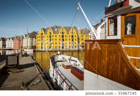Alesund historic city center, Norway 35967195