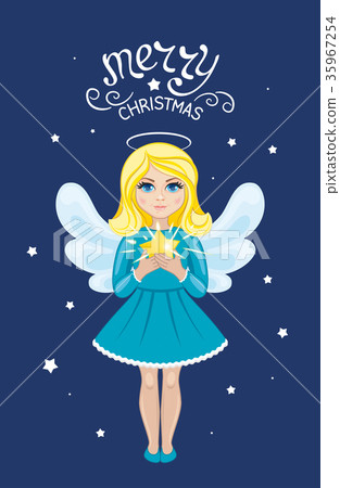 Christmas angel with star 35967254
