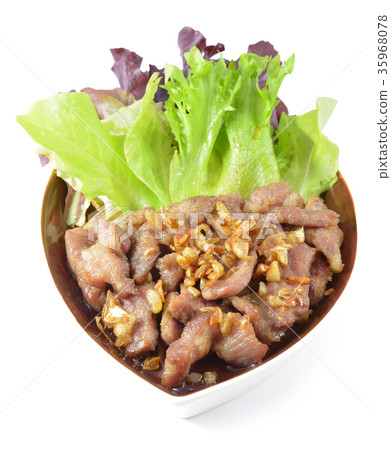 Fried pork thai style Fried pork thai style 35968078