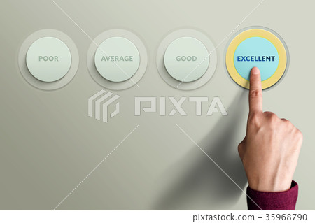 Customer Experience Concept, Excellent Rating Customer Experience Concept, Excellent Rating 35968790