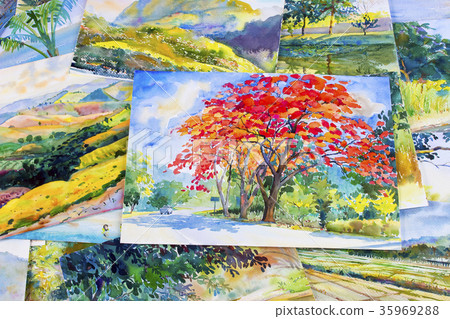 Paintings by a photography including memorie. Paintings by a photography including memorie. 35969288