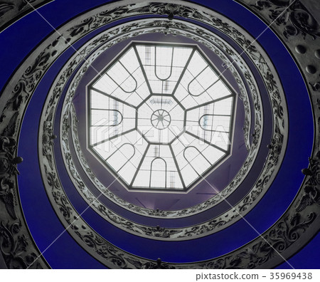 Spiral staircase with beautiful rails 35969438