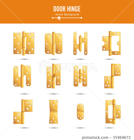 Door Hinge Vector. Set Door Hinge Vector. Set 35969672