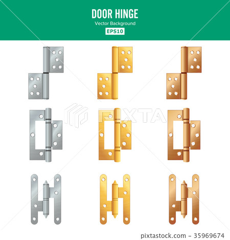 Door Hinge Vector. Set Door Hinge Vector. Set 35969674