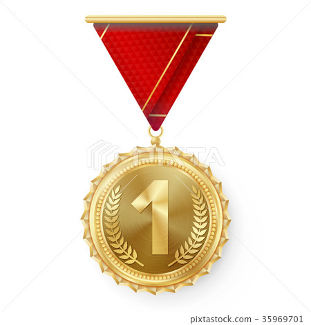 Gold medal Royalty Free Vector Image - VectorStock