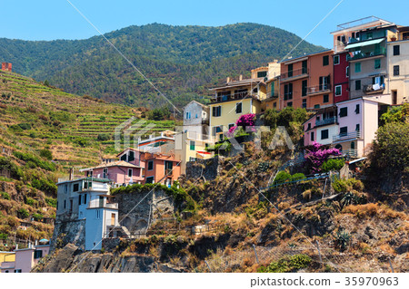 Manarola from ship, Cinque Terre 35970963