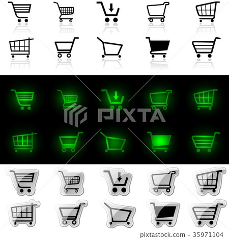 Shopping Cart Sign Collection Shopping Cart Sign Collection 35971104