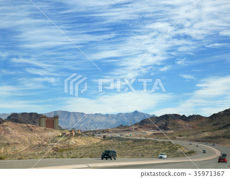 Amazing beautiful sky and road in USA 35971367