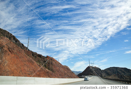 Amazing beautiful sky and road in USA 35971368