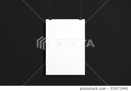 Poster mockup. 3D illustration. Poster mockup. 3D illustration. 35971940