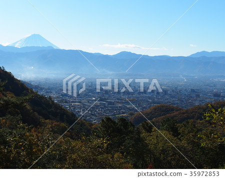 Kofu city from Wada Pass Kofu city from Wada Pass 35972853
