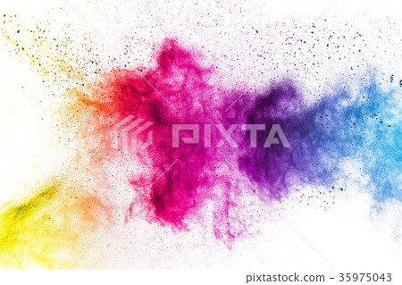 abstract color powder explosion 35975043