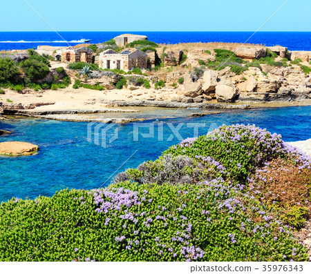 Sicily summer sea beach, Italy 35976343