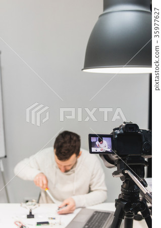 video tutorial creation filming backstage concept 35977627