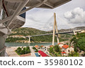 The Franjo Tudjman Bridge in Dubrovnik, Croatia. 35980102