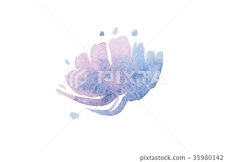 watercolor drawing of fresh garden flowers, summer watercolor drawing of fresh garden flowers, summer 35980142