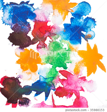 colorful retro vintage abstract watercolour 35980153