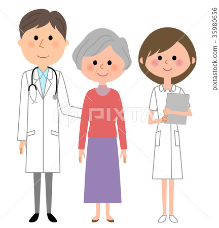 Male nurse patient in white coat Male nurse patient in white coat 35980656